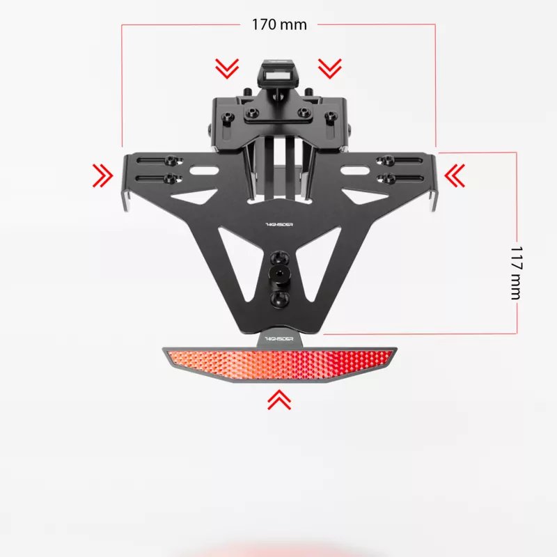 HIGHSIDER Akron-RS PRO Kennzeichenhalter mit Kennzeichenbeleuchtung - Ducati Super Sport