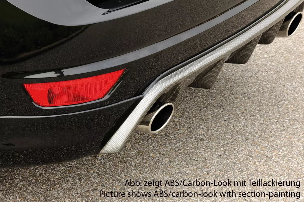 Rieger Heckschürzenansatz für Ford Focus 2 - 3-tür. 02.08-01.11 (ab Facelift) carbon optik