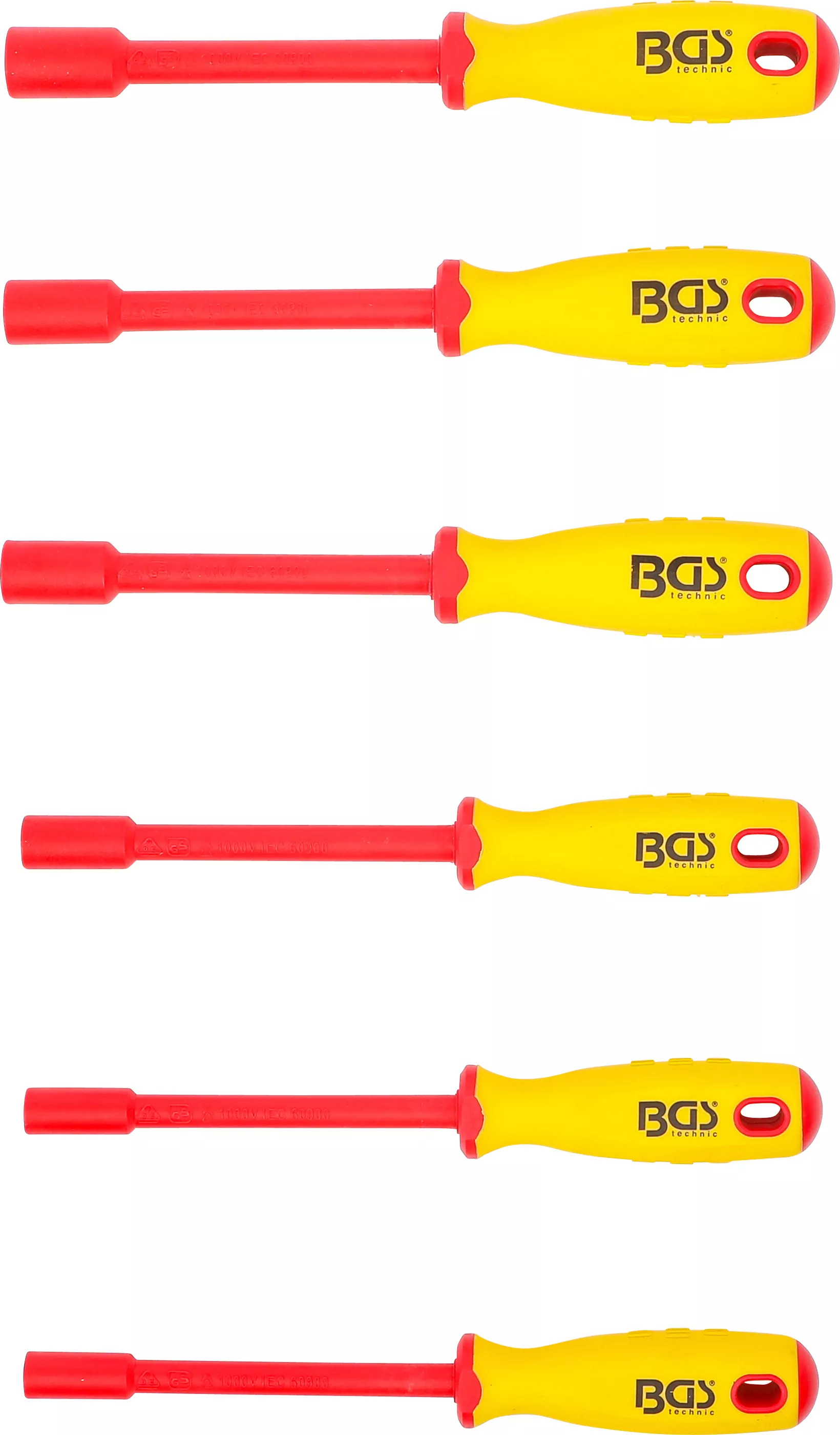 VDE-Steckschlüssel-Schraubendreher-Satz | Sechskant | SW 5,5 - 12 mm | 6-tlg.