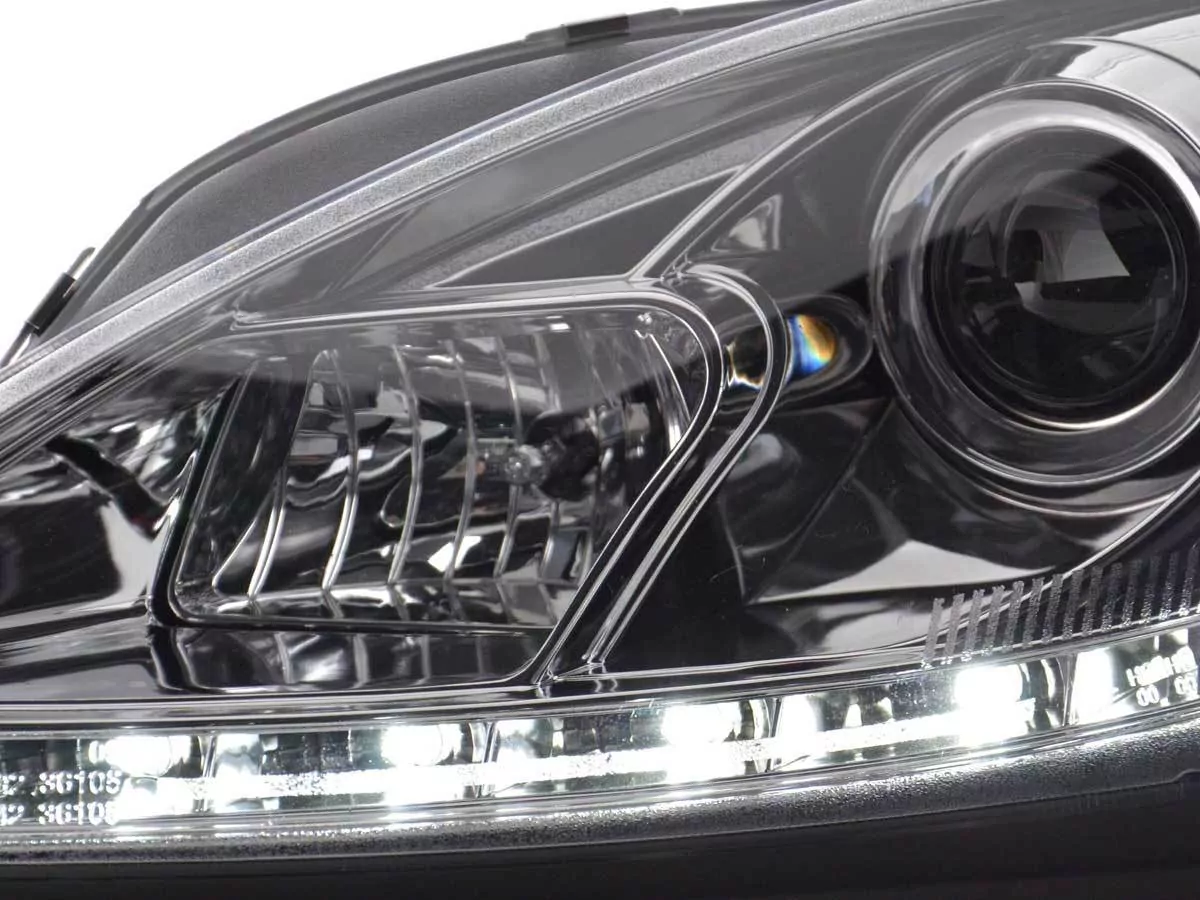 Scheinwerfer Set Daylight LED Tagfahrlicht Seat Leon 1P/Altea/Toledo 5P chrom