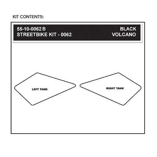 Stompgrip Traction Pad Volcano für KTM 950 Adventure 03-06 Schwarz