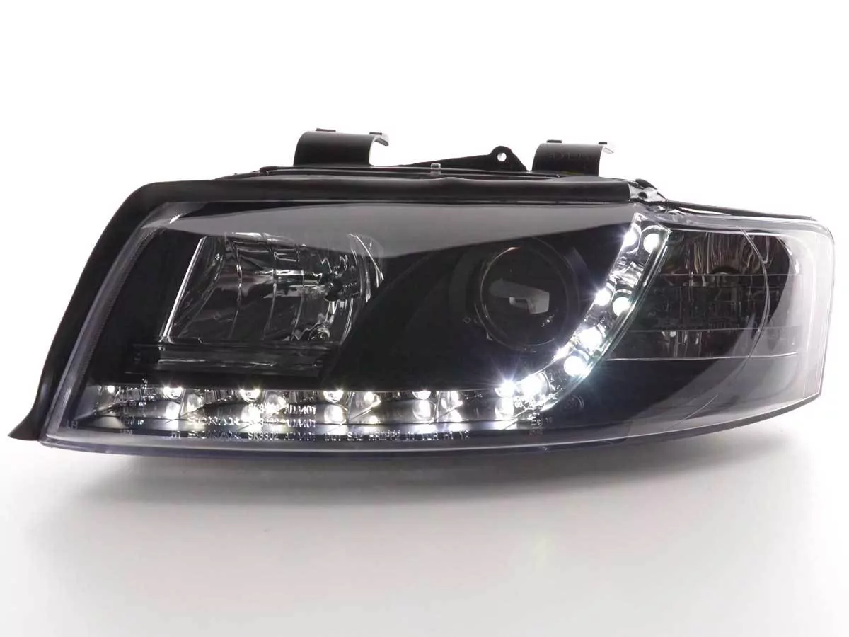Scheinwerfer Set Daylight LED TFL-Optik Audi A4 Typ 8E Bj. 01-04 schwarz