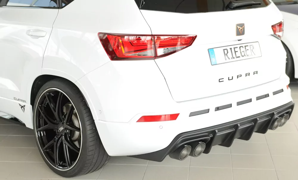 Rieger Heckeinsatz matt schwarz für Seat Ateca Cupra (5FP)  08.20- (ab Facelift)