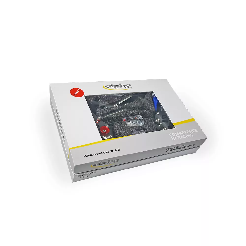 TRACK Fußrastenanlage titanfarben Yamaha YZF-R3 / MT-03 Typ RH12 und RH21 ab Mj. 2017-