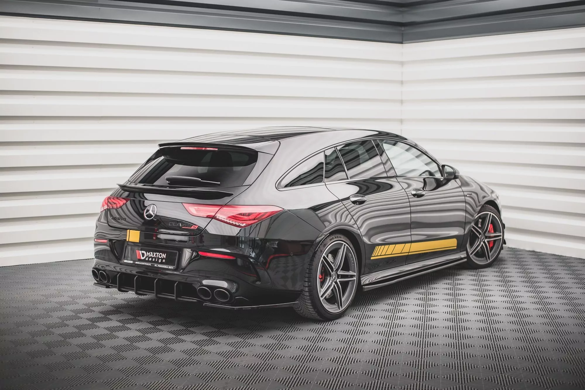 Seitenschweller Ansatz Passend Für Mercedes-AMG CLA 35 / 45 C118 Schwarz Hochglanz