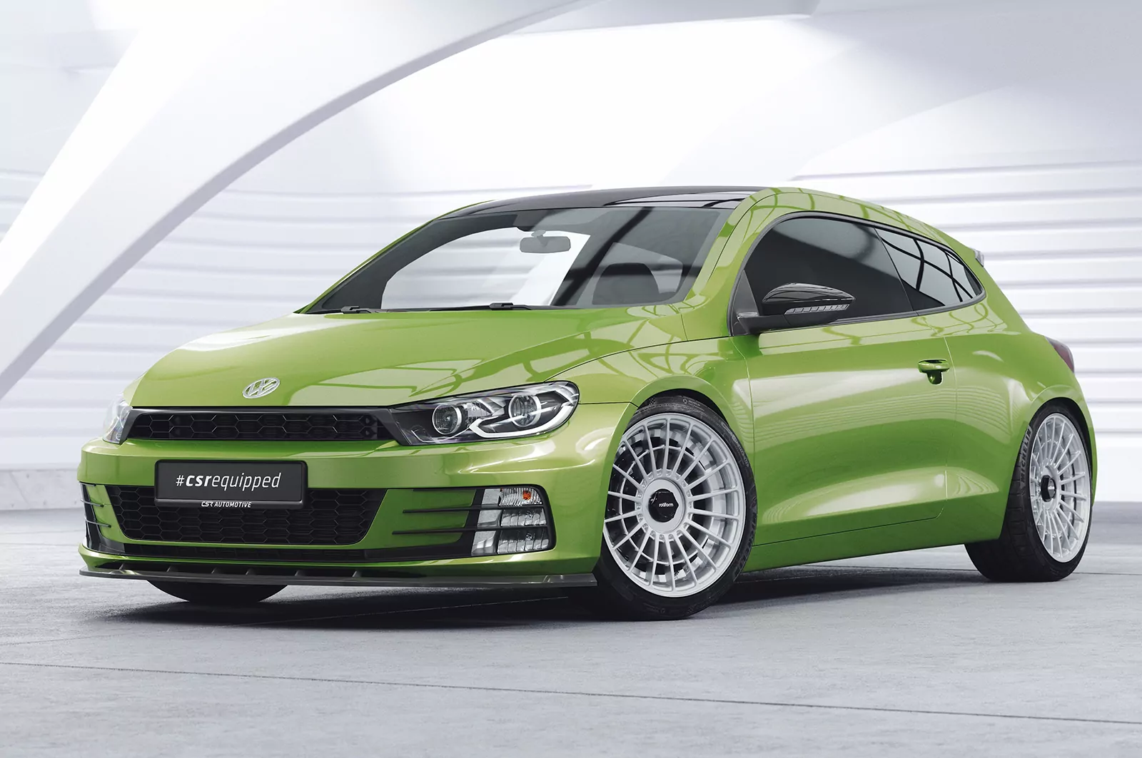 Cup-Spoilerlippe mit ABE für VW Scirocco III R-Line CSL386 Strukturiert (schwarz matt)