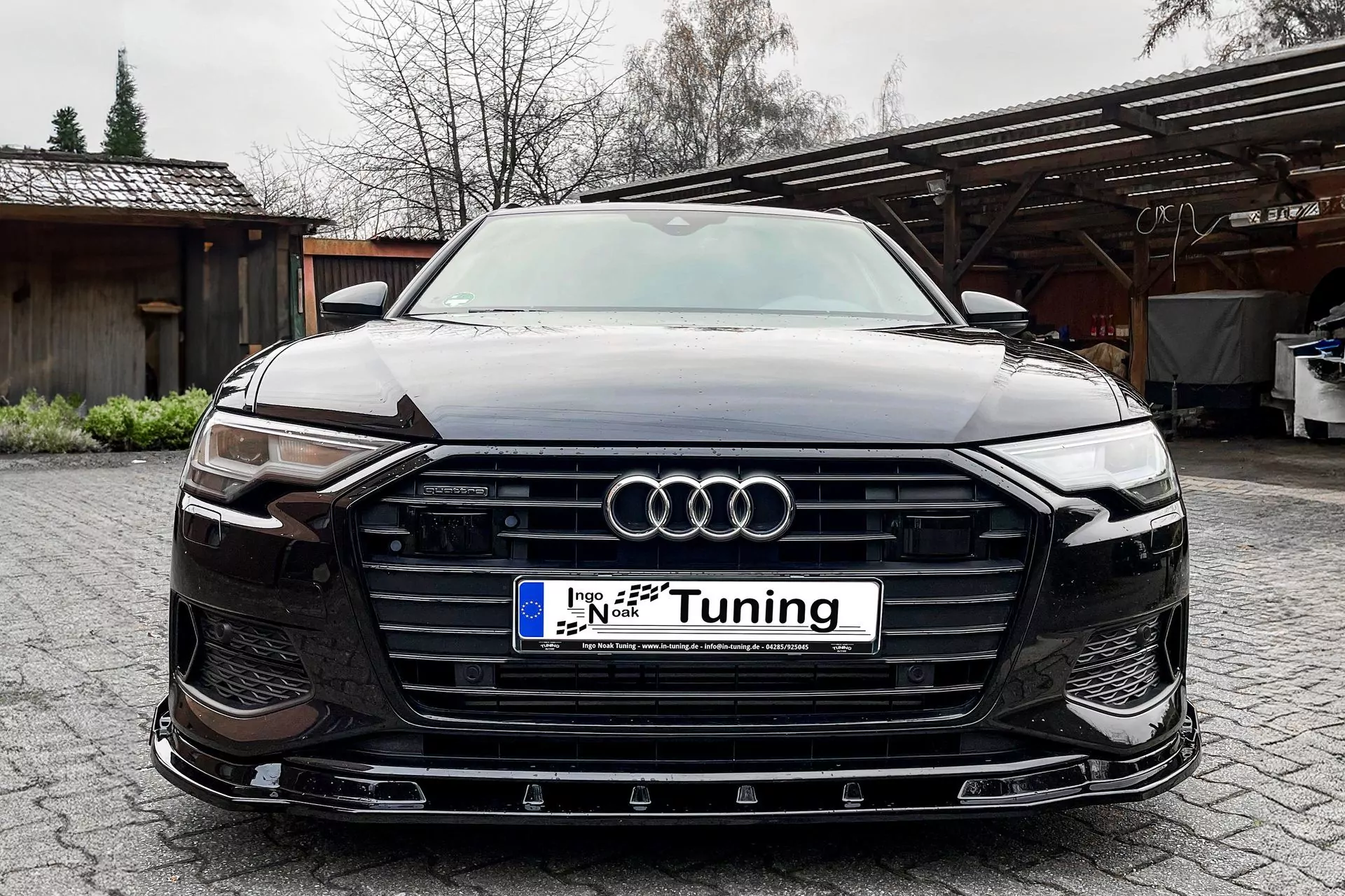 Cup Frontspoilerlippe mit Wings für Audi A6 4K C8 ab Bj. 2018-2023