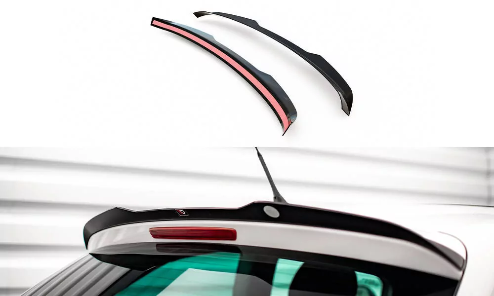 Spoiler CAP Für Seat Ibiza FR SC Mk4 Facelift Schwarz Hochglanz