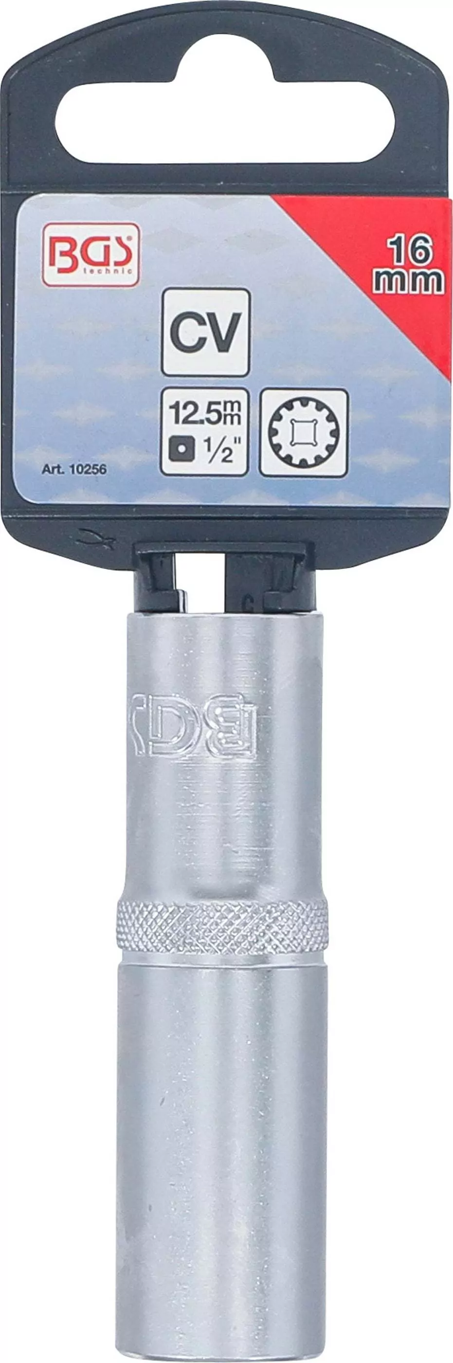 Steckschlüssel-Einsatz Gear Lock, tief | Antrieb Innenvierkant 12,5 mm (1/2") | SW 16 mm