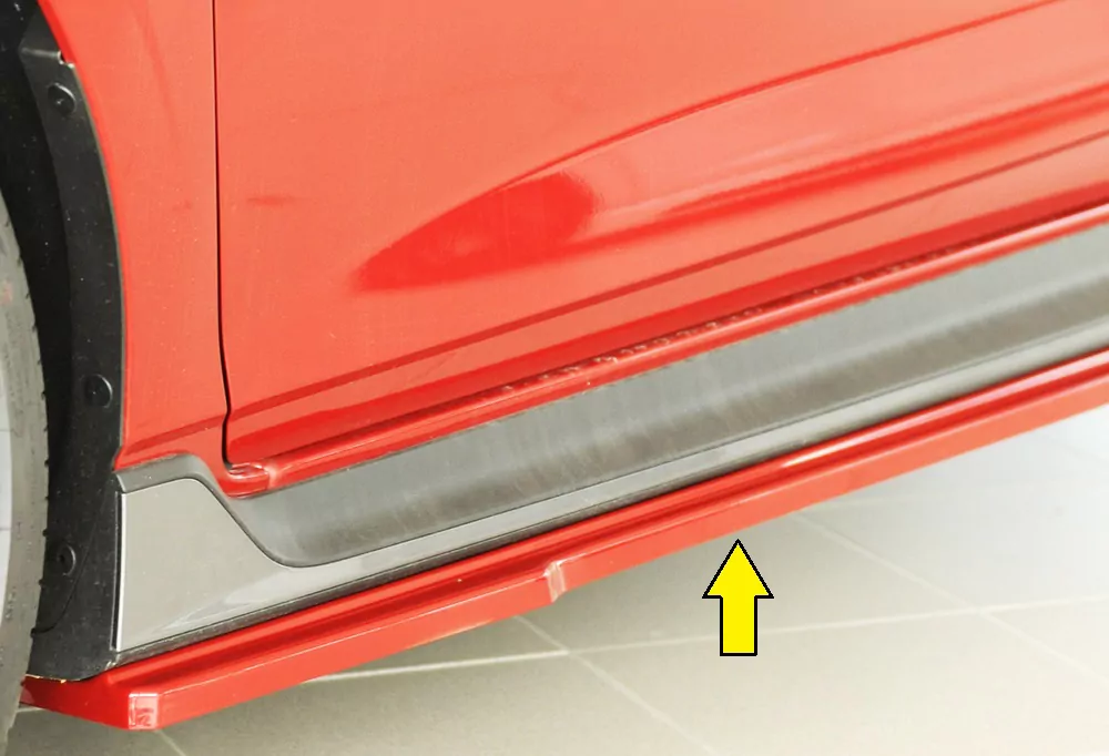 Rieger Seitenschweller links ansatz matt schwarz für Hyundai i20 N-Performance  (BC3) 5-tür. (Schrägheck) 04.21-