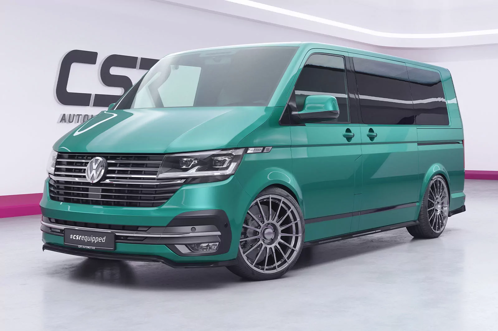 Cup-Spoilerlippe mit ABE für VW T6.1 CSL464 Strukturiert (schwarz matt)