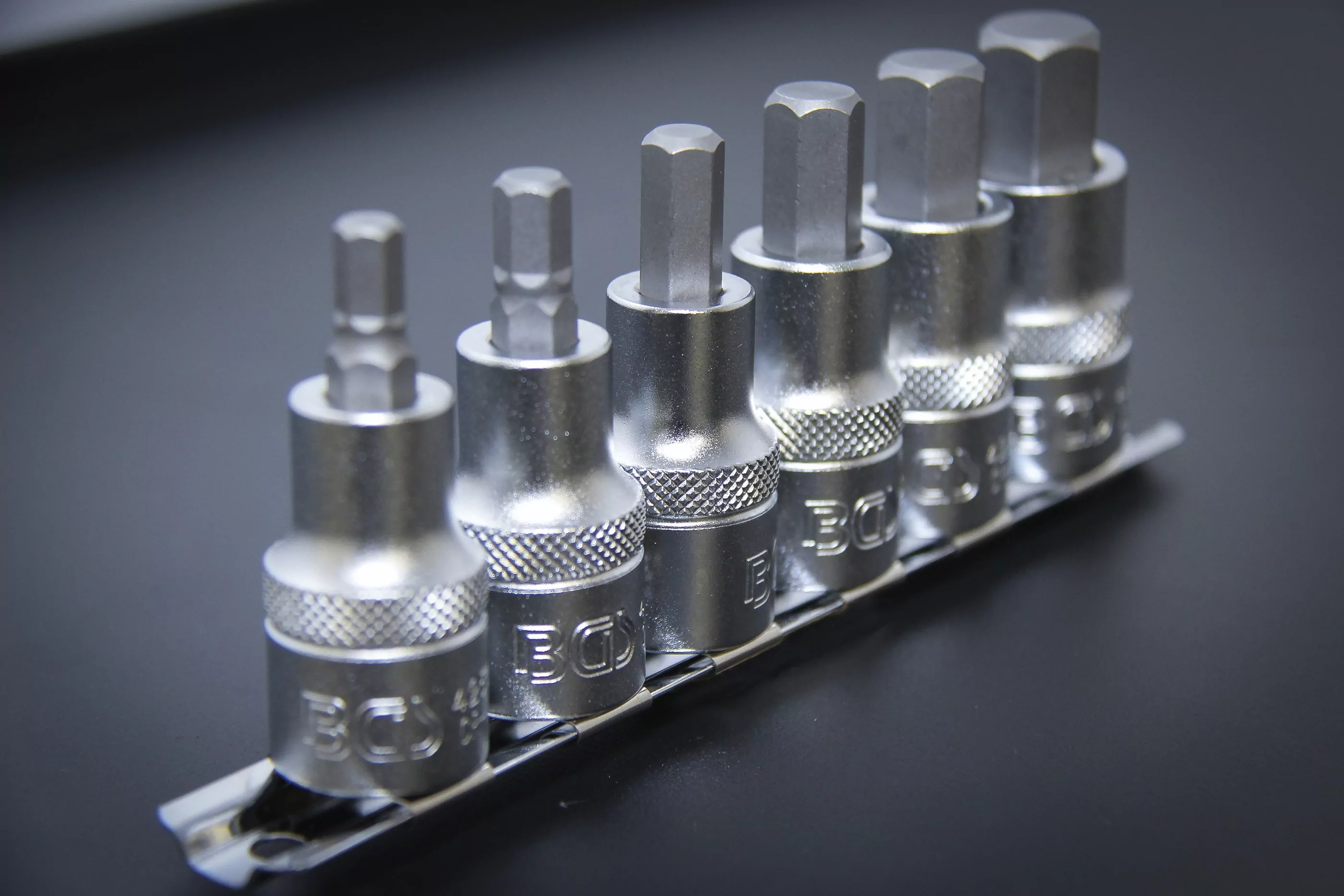 Bit-Einsatz-Satz | Antrieb Innenvierkant 12,5 mm (1/2") | Innensechskant 6 - 14 mm | 6-tlg.