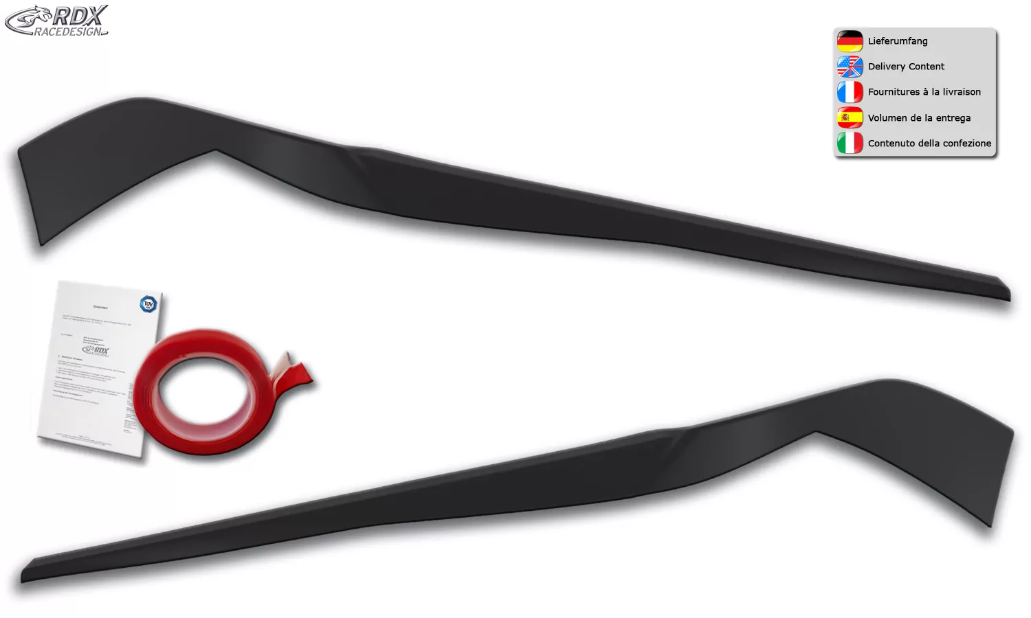 RDX Scheinwerferblenden für BMW X1 F84 2015-2019 Böser Blick