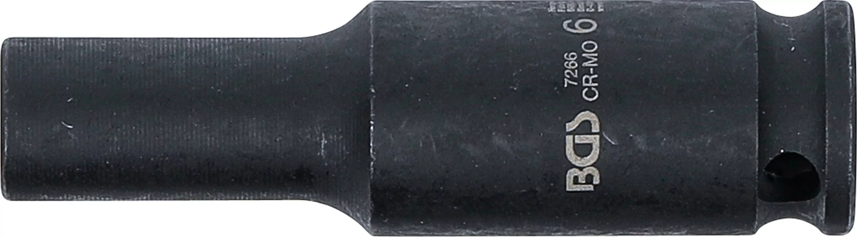 Kraft-Steckschlüssel-Einsatz Sechskant, tief | Antrieb Innenvierkant 6,3 mm (1/4") | SW 6 mm