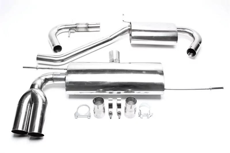 TA Technix Edelstahlanlage 2x76mm passend für Audi A3 8P/ VW Golf V 1K, Golf Plus 1KP