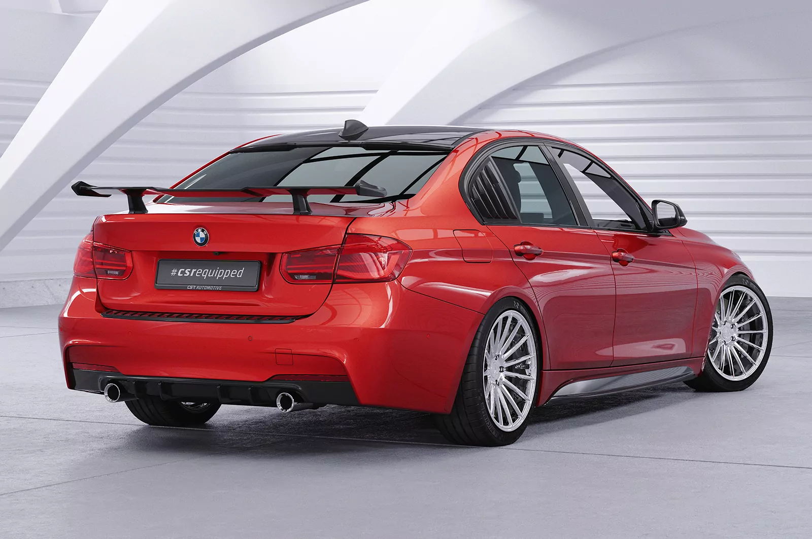 Seitenscheibenblenden für BMW 3er F30 Limousine SSB013 Schwarz Strukturiert