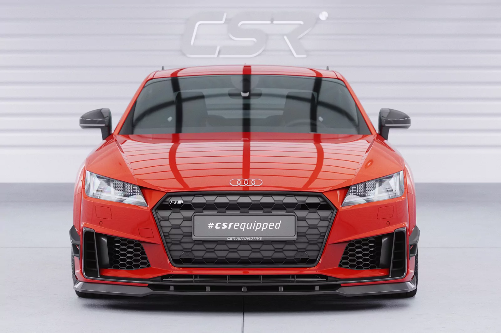 Cup-Spoilerlippe mit ABE für Audi TT FV/8S CSL840 Schwarz Strukturiert