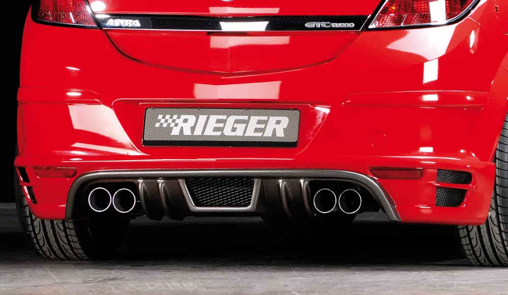 Rieger Halbanlage ab Kat, für RIEGER-Heckansatz für Opel Astra H | Schrägheck  1.6l Turbo 132 kW, 2.0l Turbo 125 kW / 147 kW