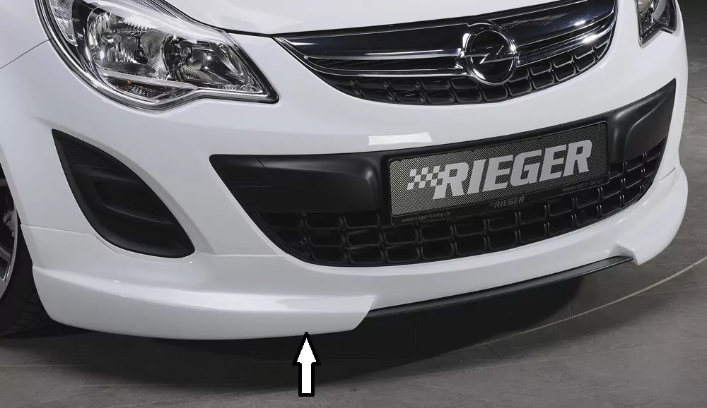 Rieger Spoilerlippe für Opel Corsa D - 5-tür. 01.11- (ab Facelift) carbon optik