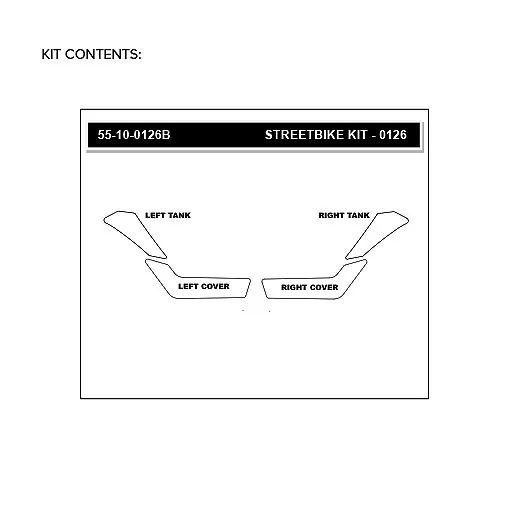 Stompgrip Traction Pad Volcano für Yamaha XT250 / Serow 08-22 Schwarz