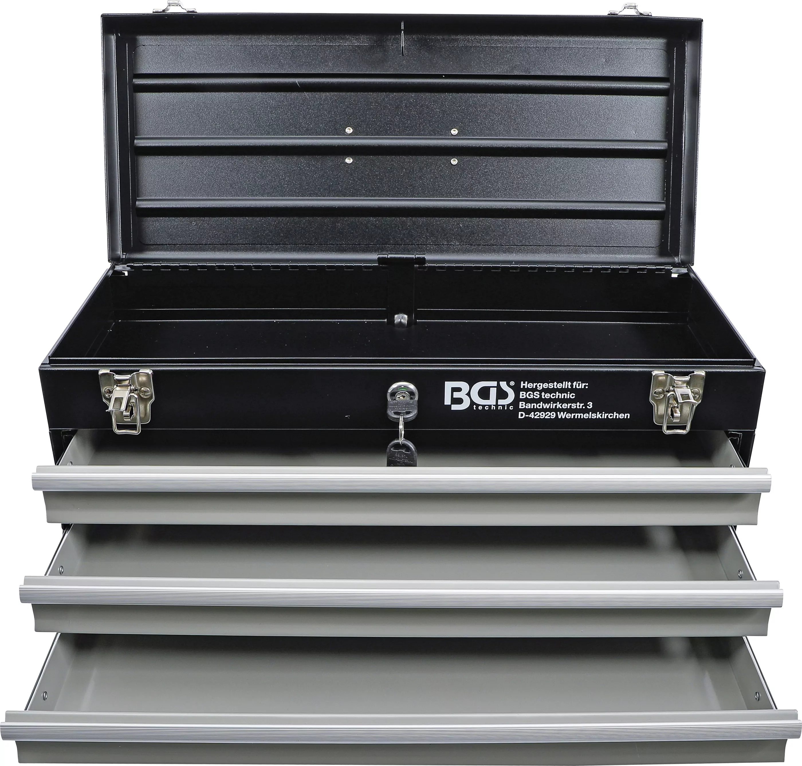 Metall-Werkzeugkoffer, leer | 3 Schubladen