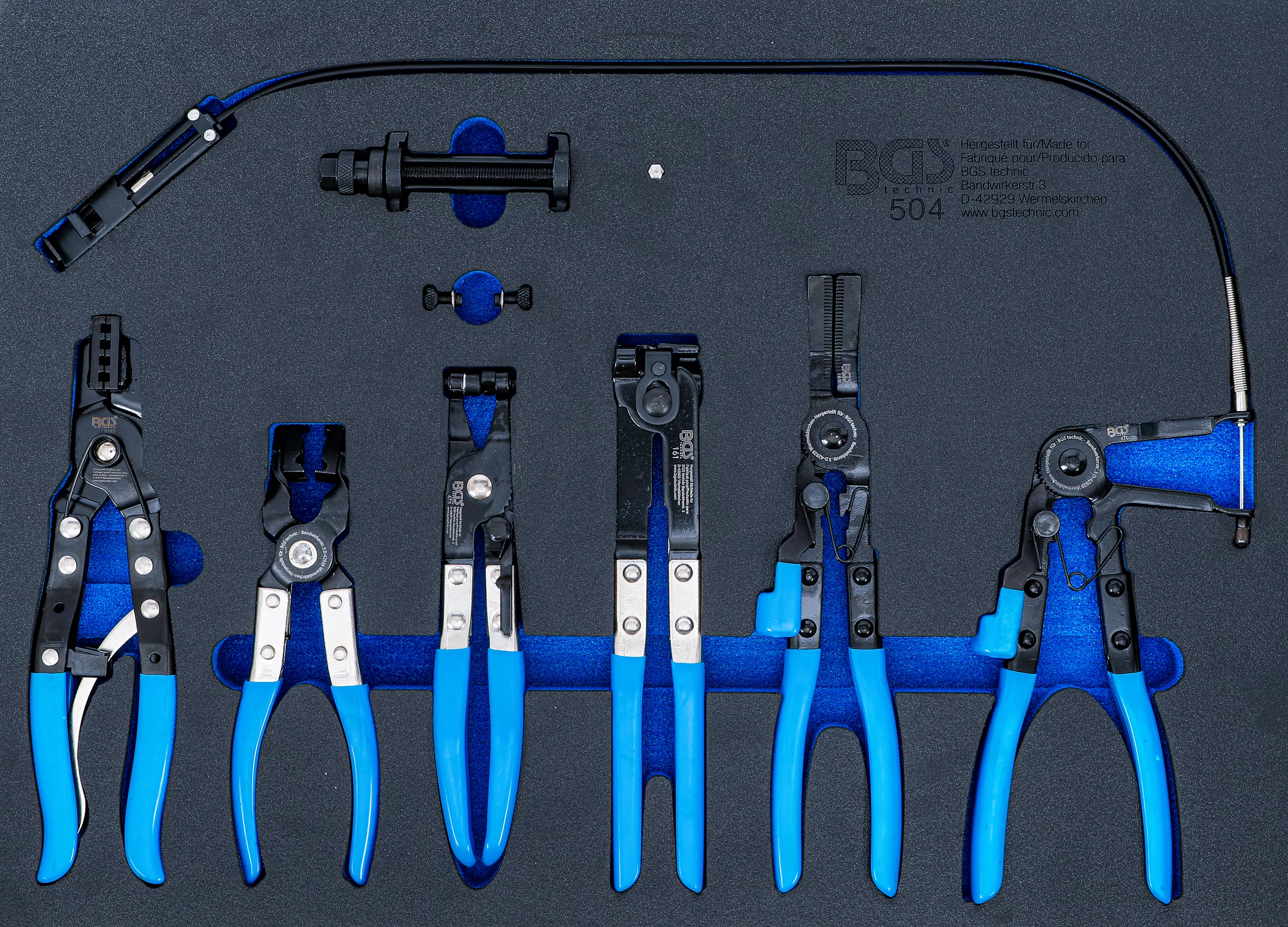 Werkstattwageneinlage 3/3: Schlauchklemmenzangen-Satz