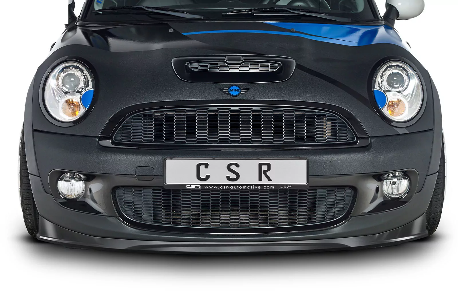 Cup-Spoilerlippe mit ABE für Mini Cooper S R56 CSL512 Schwarz Strukturiert
