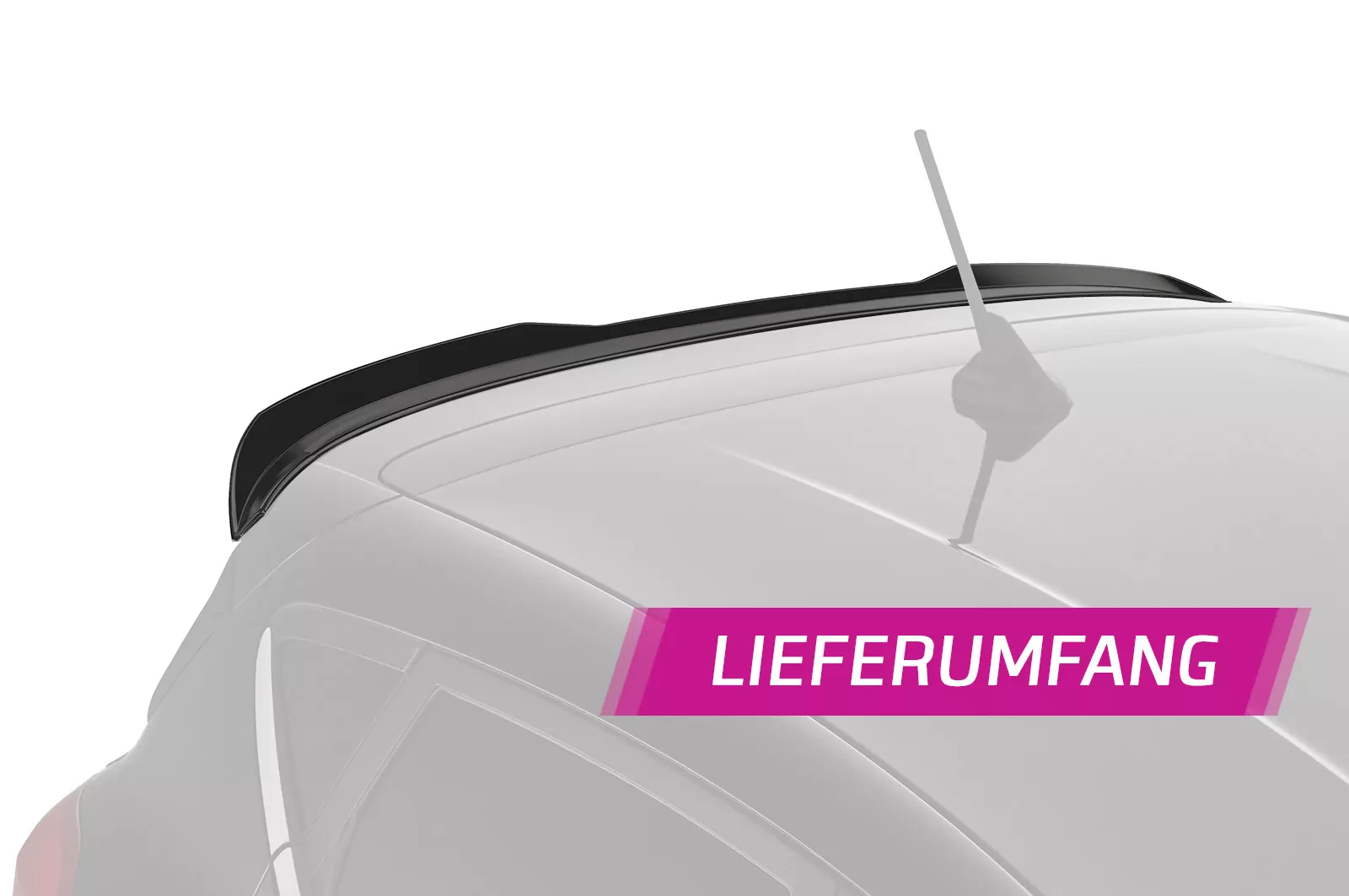 Heckflügel mit ABE für Ford Fiesta MK8 HF822 Strukturiert (schwarz matt)