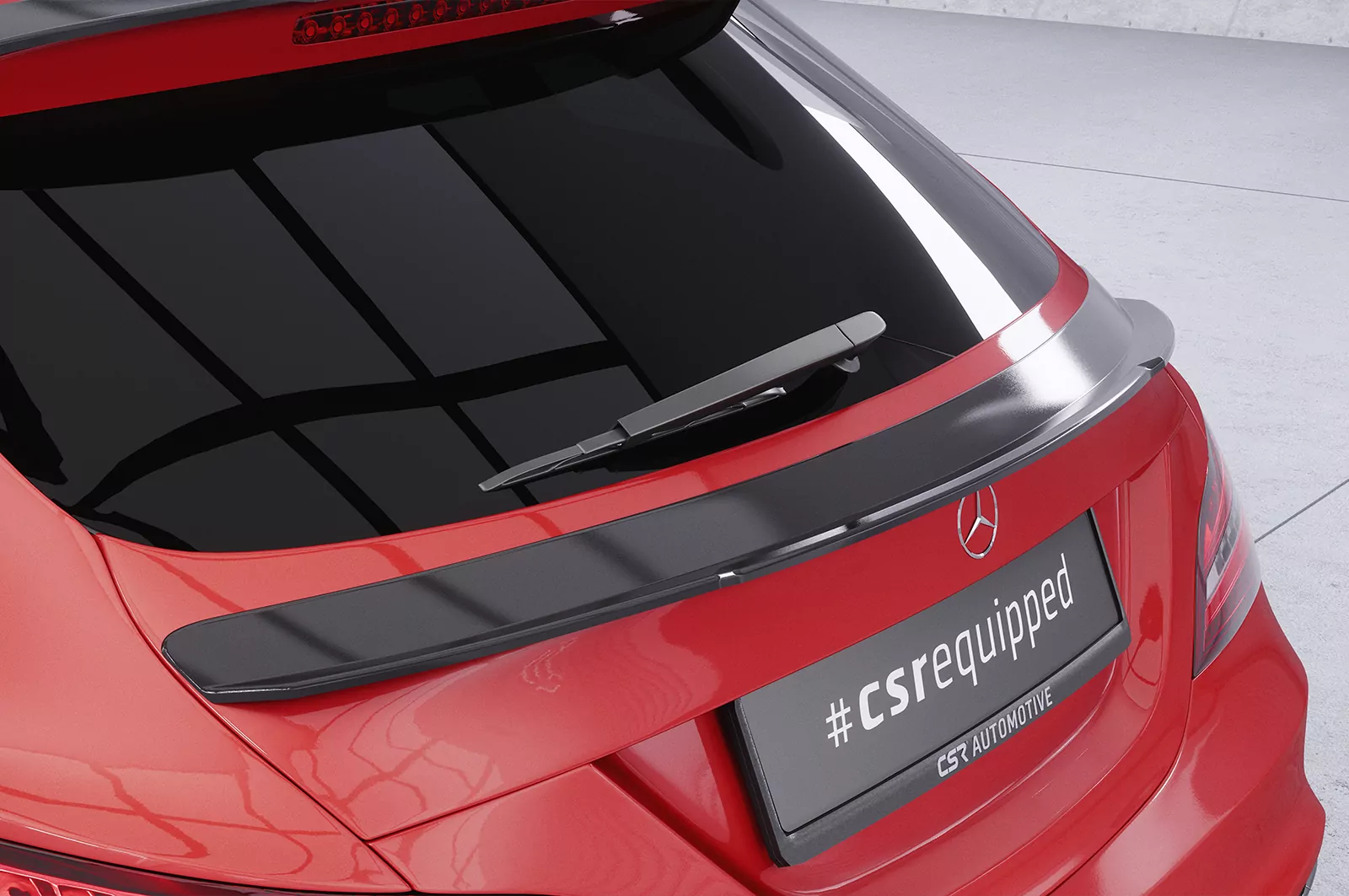 Heckflügel mit ABE für Mercedes-Benz CLA X117 Shooting Brake HF743 Schwarz Strukturiert