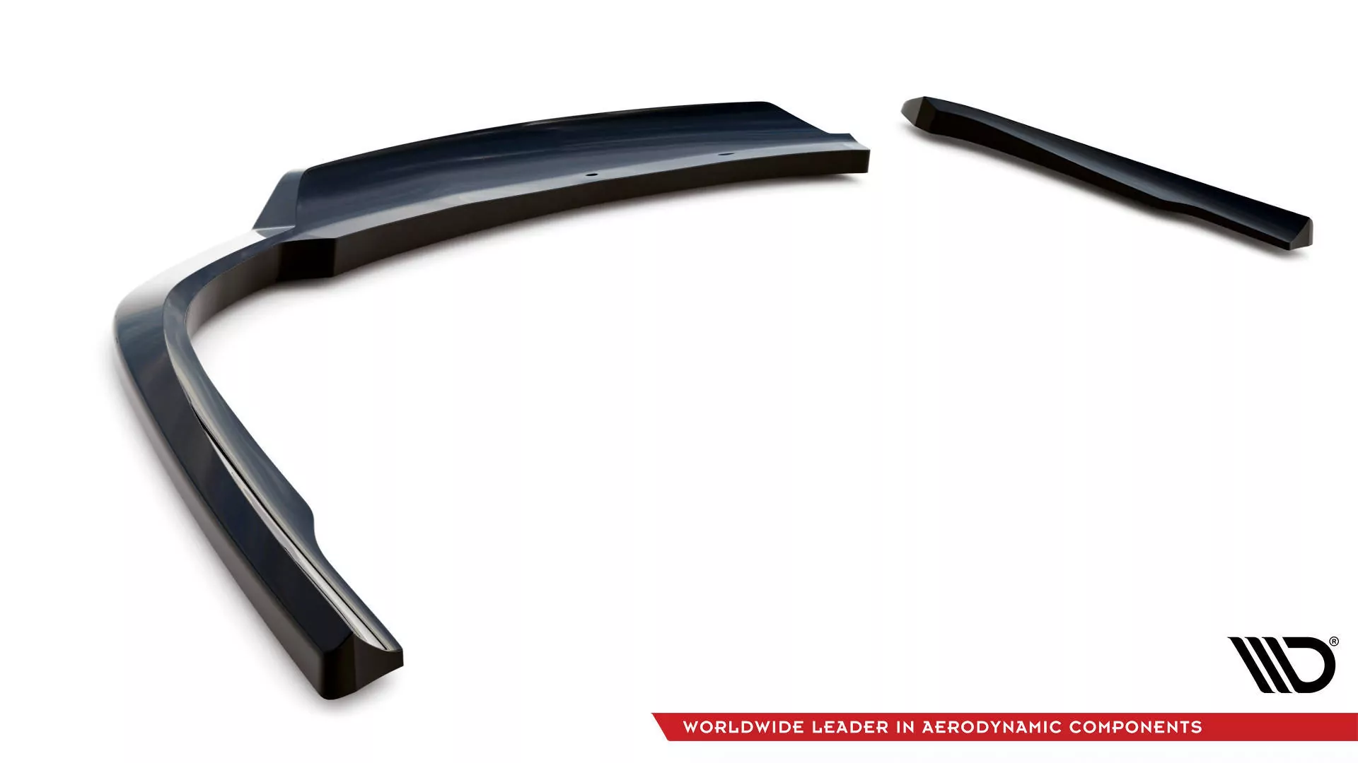Hinten Splitter (mit Einem Vertikalem Balken) Volvo C70 Mk1 Schwarz Hochglanz
