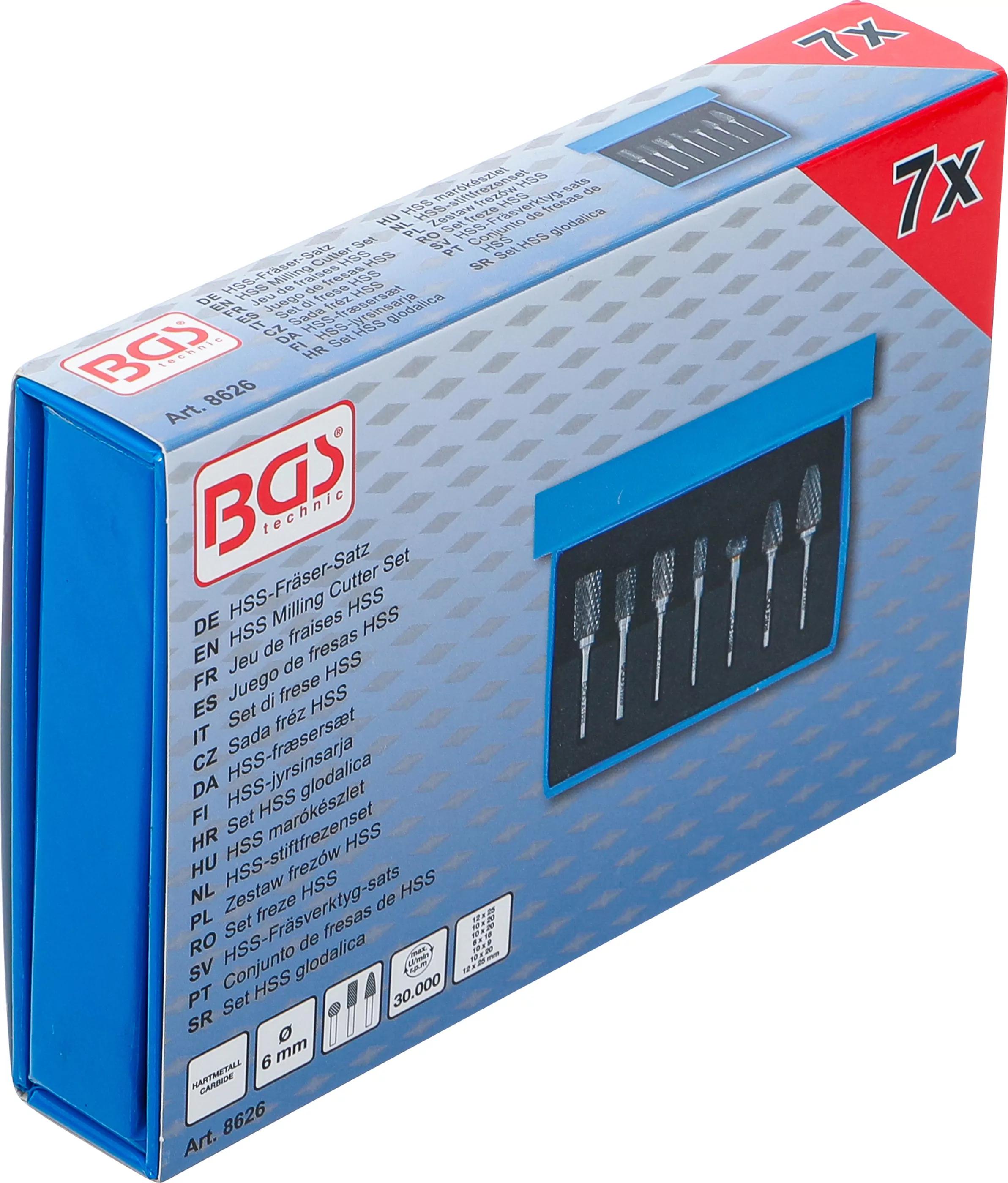 HSS-Fräser-Satz | 7-tlg.