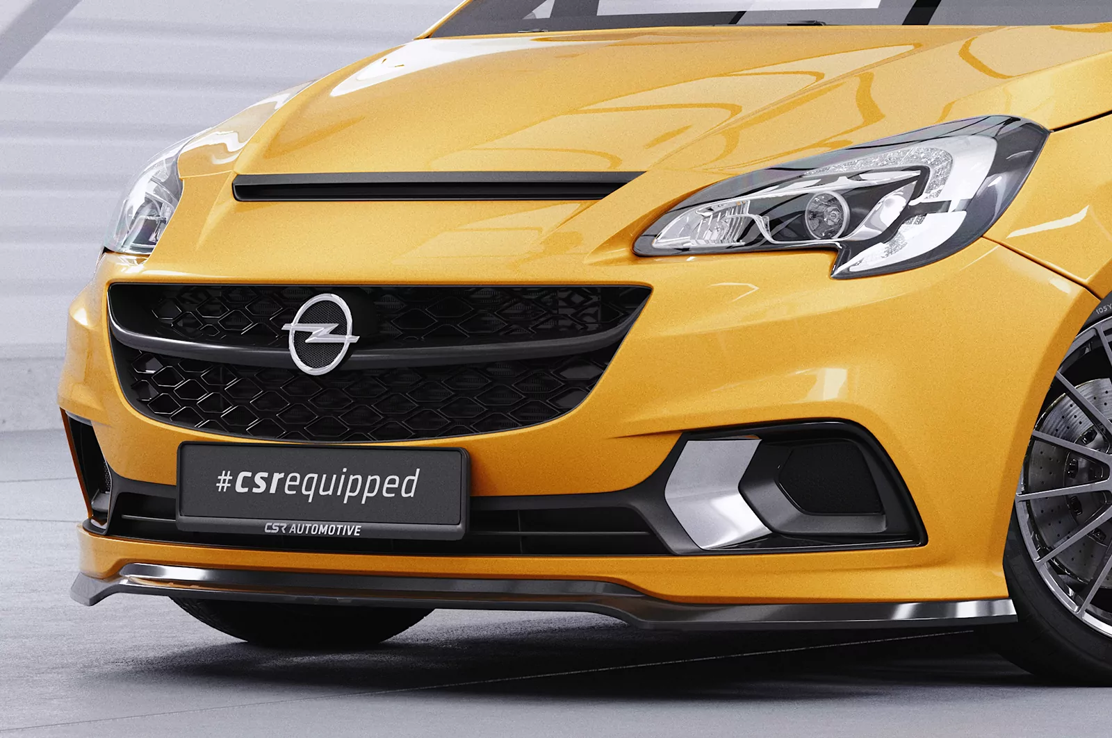 Cup-Spoilerlippe mit ABE für Opel Corsa E OPC / GSi CSL554 Schwarz Strukturiert