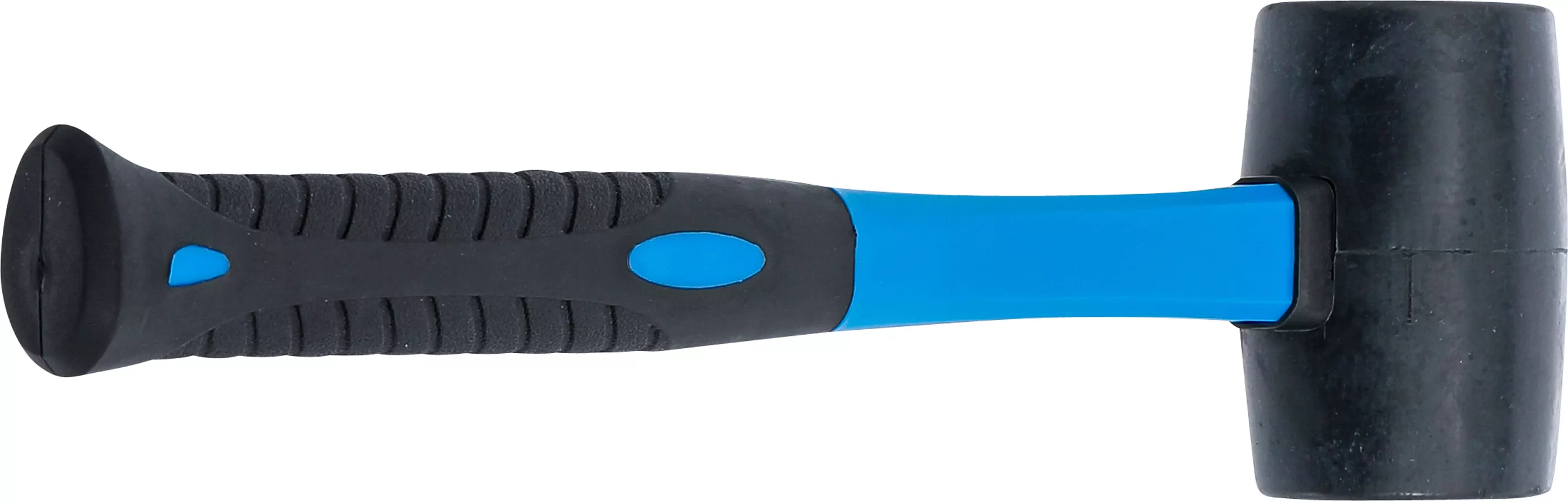 Gummihammer | Fiberglasstiel | schwarzer Kopf | Ø 50 mm | 280 g