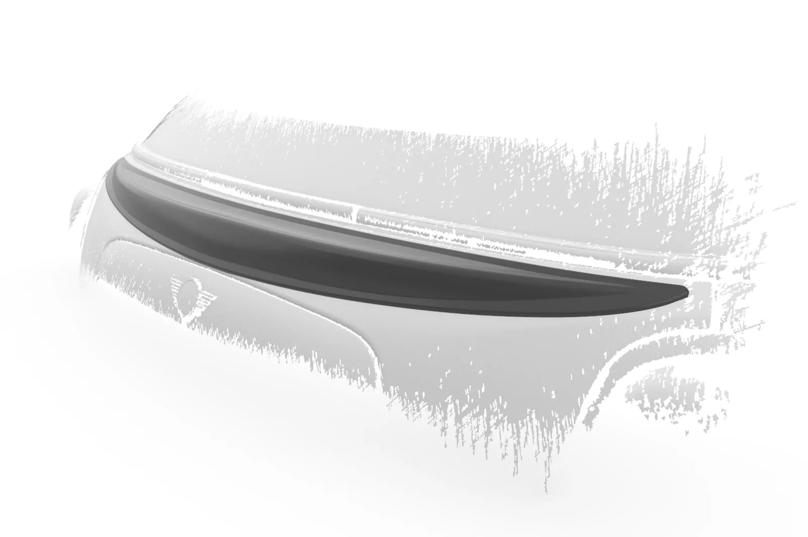 Heckflügel mit ABE für Mini F57 HF976 Schwarz Strukturiert