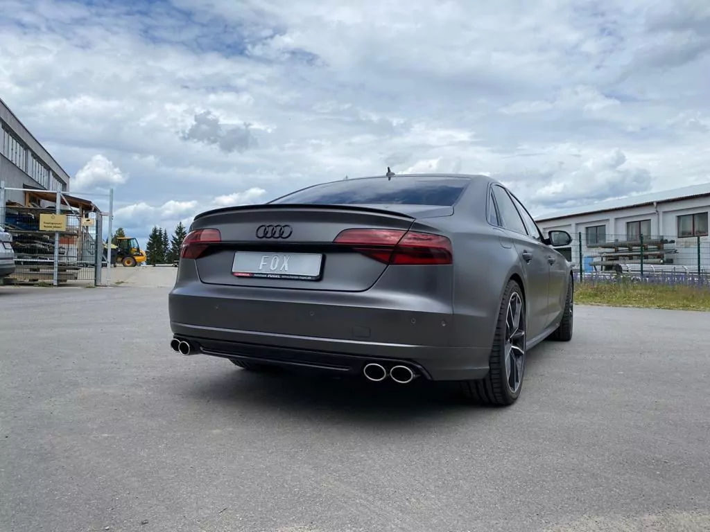Audi S8 Typ 4H mit Abgasklappen  Endschalldämpfer rechts/links zweiflutig - 2x100x77 Typ 38 rechts/links