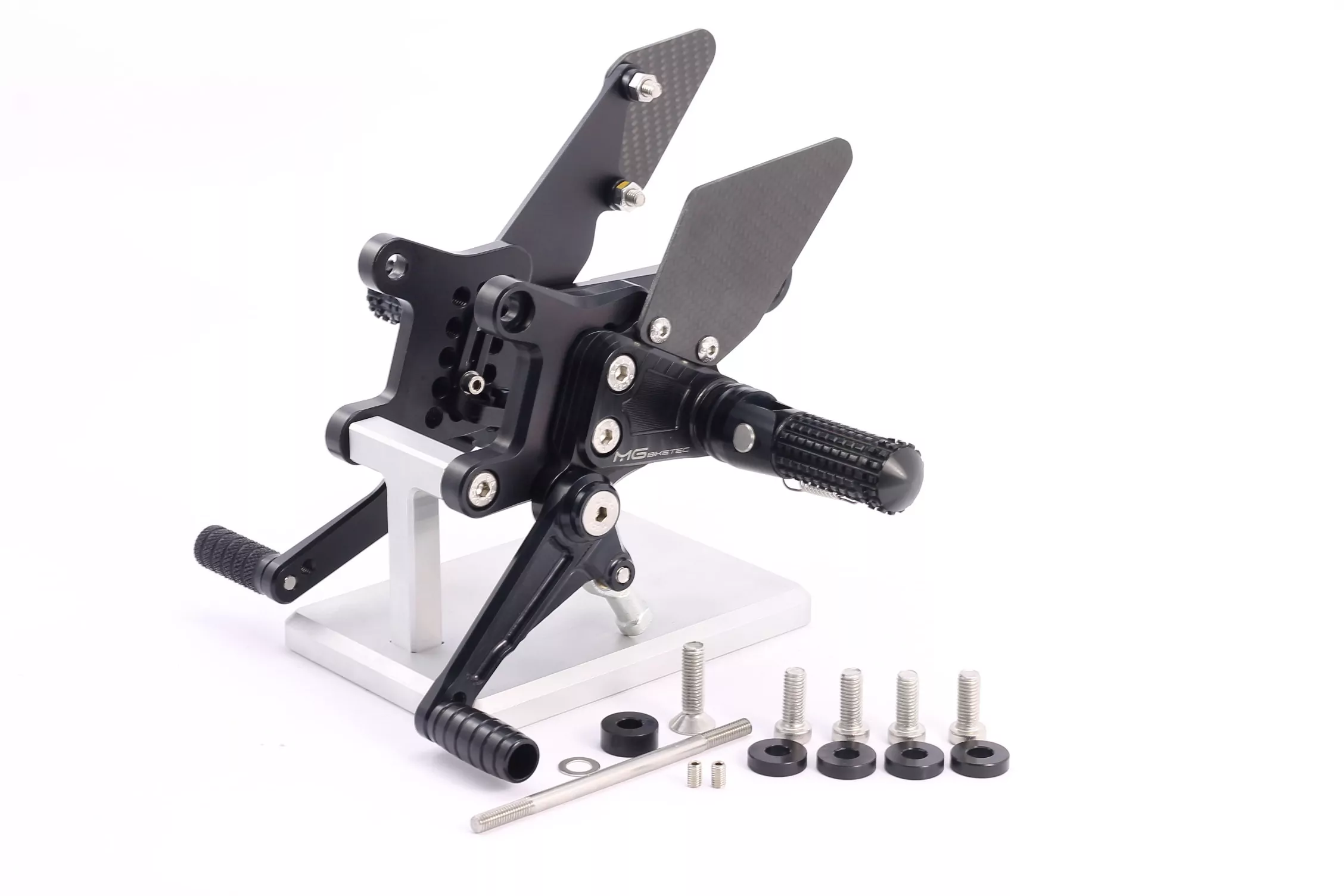 MG Biketec Sportfussrastenanlage / Rastenanlage / Fußrastenanlage mit ABE, gültig in D - A - CH für Aprilia RSV4 1000 RR ab 2017-2020