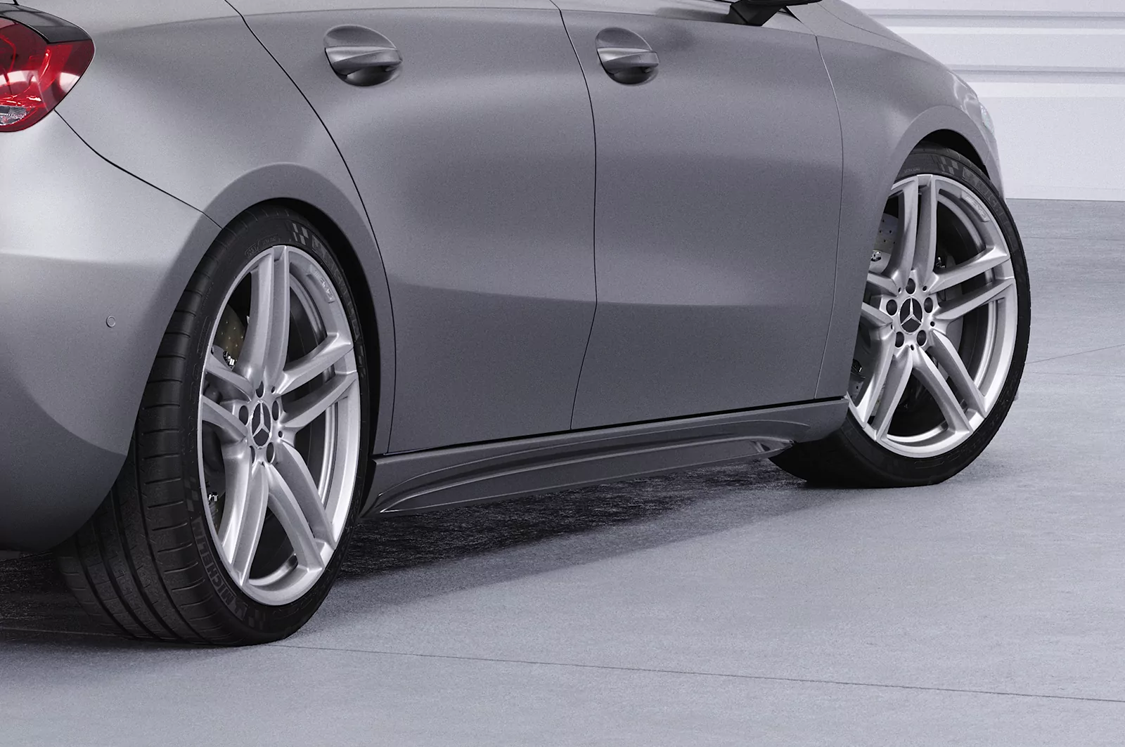 Seitenschweller für Mercedes Benz A-Klasse (W177) SS527 Schwarz Strukturiert