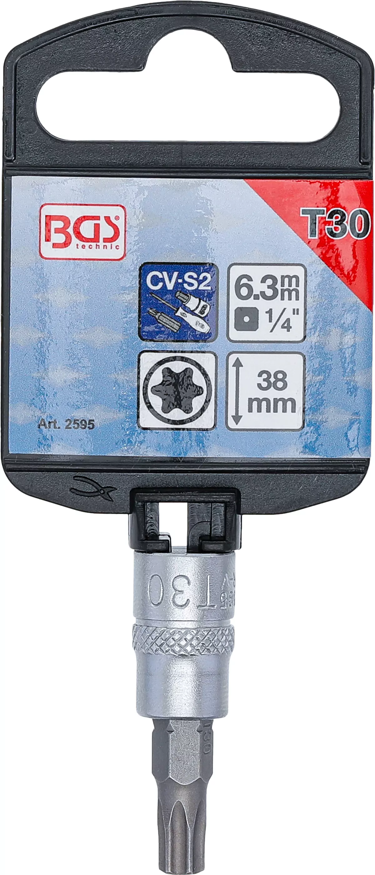 Bit-Einsatz | Antrieb Innenvierkant 6,3 mm (1/4") | T-Profil (für Torx) T30