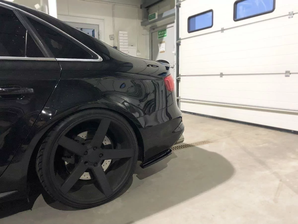 Heck Ansatz Flaps Diffusor Passend Für Diffusor Passend Für Audi S4 B8 FL Schwarz Hochglanz Schwarz Hochglanz