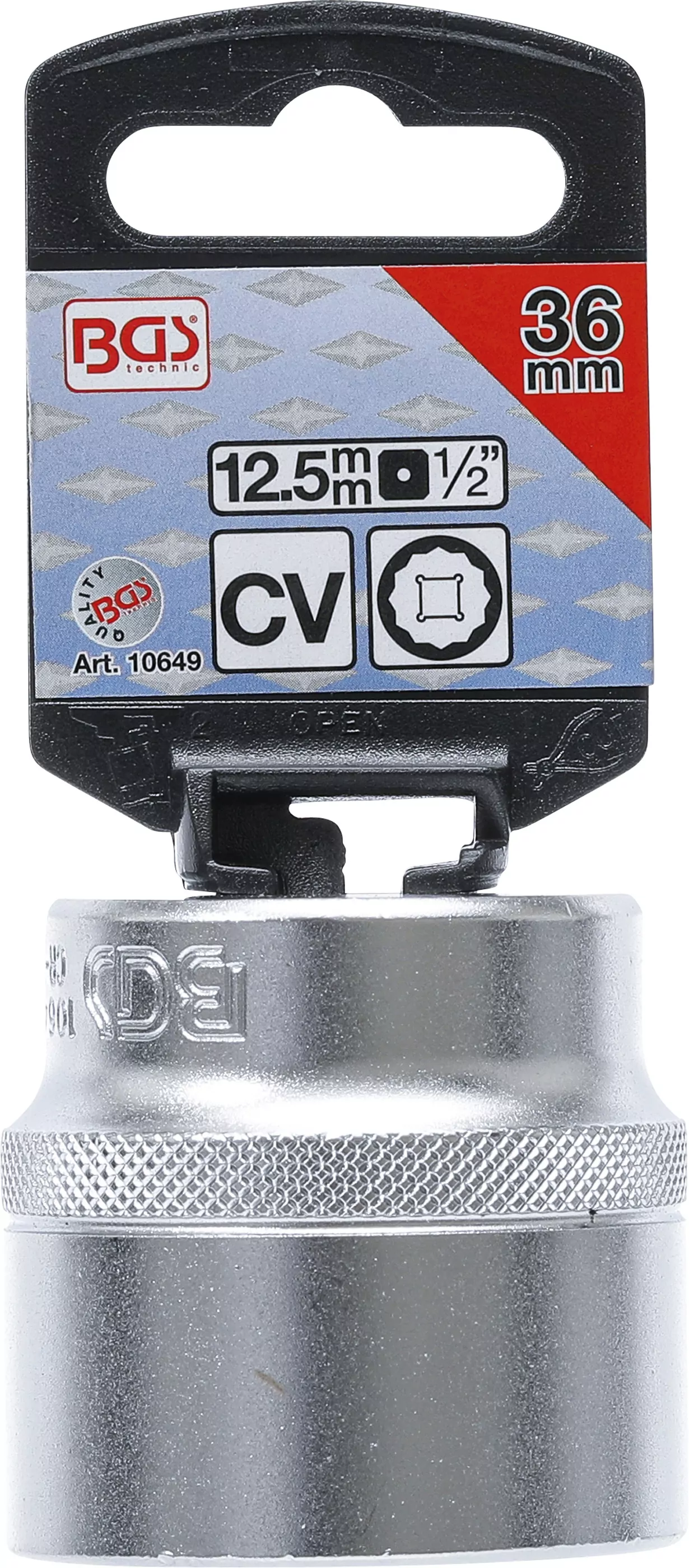 Steckschlüssel-Einsatz Zwölfkant | Antrieb Innenvierkant 12,5 mm (1/2") | SW 36 mm