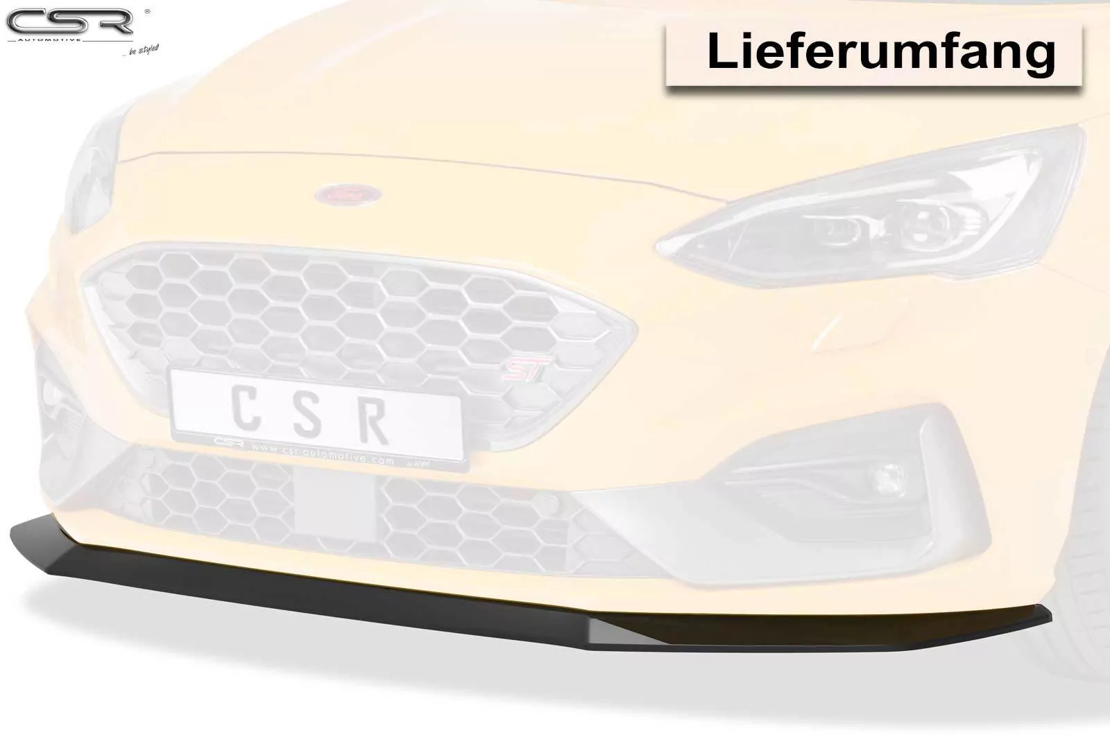 Cup-Spoilerlippe mit ABE für Ford Focus MK4 ST / ST-Line CSL406-M Carbon Look (matt)