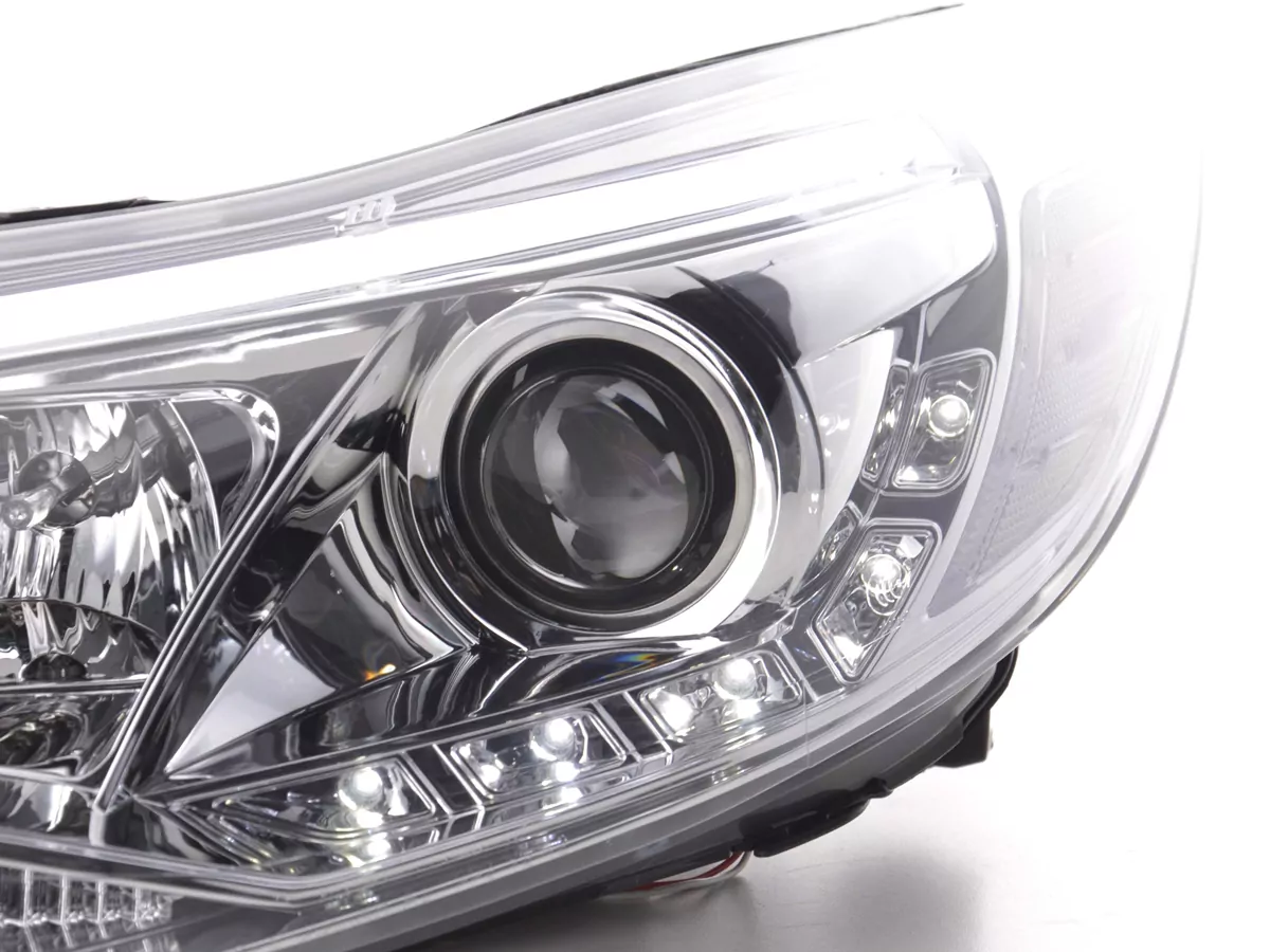 Scheinwerfer Set Daylight LED TFL-Optik Ford Focus 3 Bj. 2010- chrom