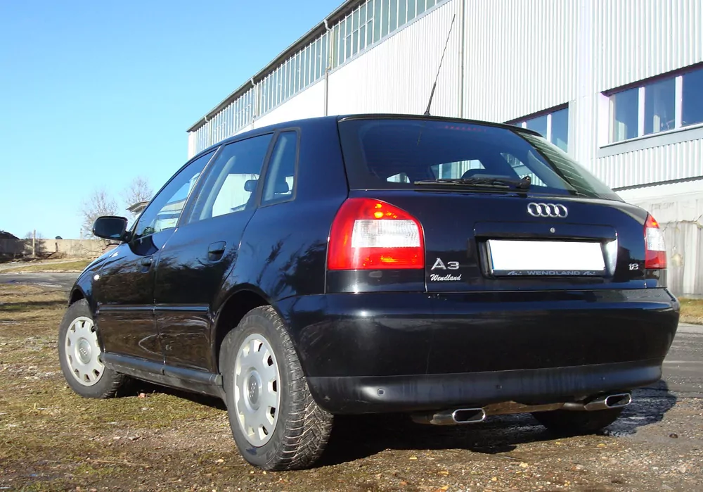 Audi A3 Typ 8L quattro  Endschalldämpfer Ausgang rechts/links Ø 63,5mm - 130x50 Typ 52 rechts/links
