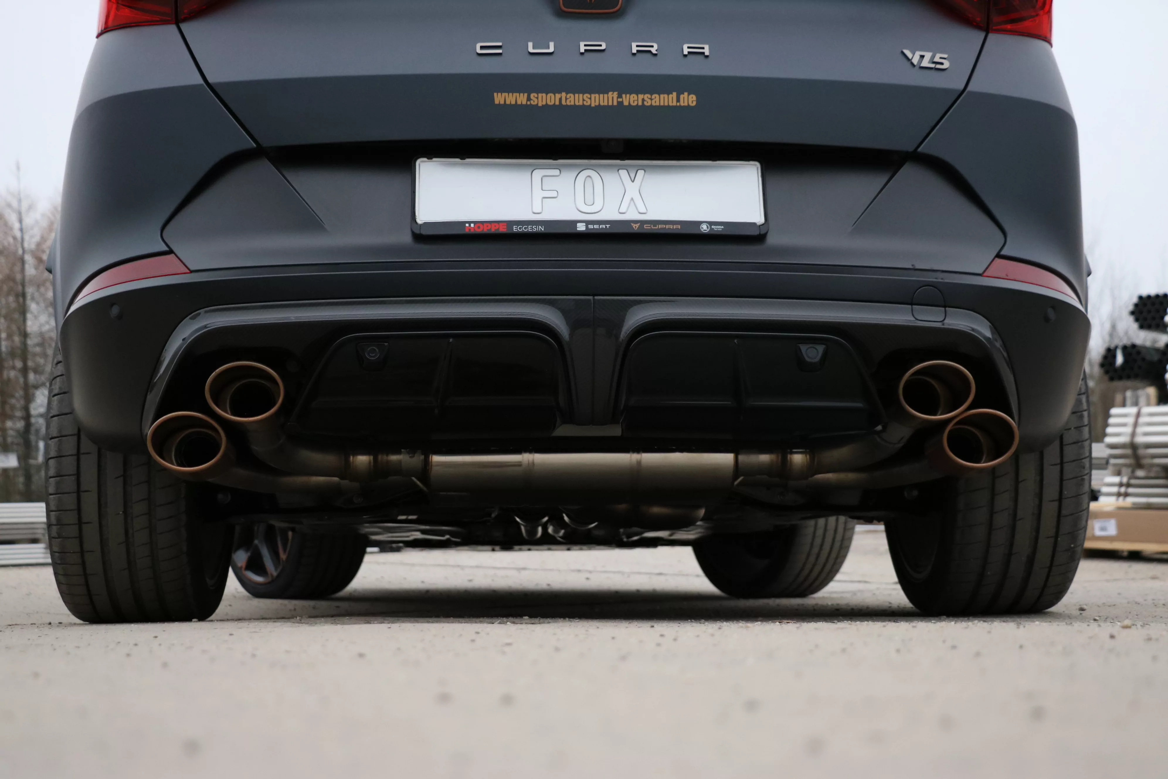 CUPRA Formentor 4x4 - VZ5  Endschalldämpfer mit 2 Abgasklappen - 2x115x85 Typ 32 rechts/links Kupfer-Optik