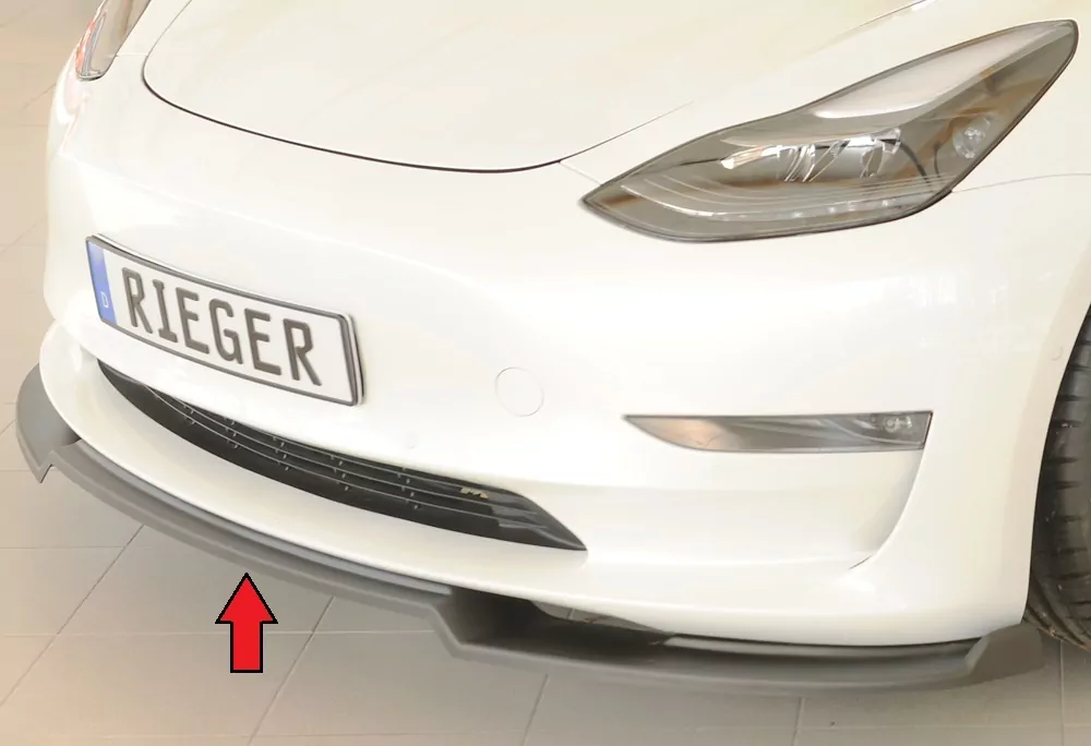 Rieger Spoilerschwert matt schwarz für Tesla Model 3  (003)  06.18-09.23 (bis Facelift)