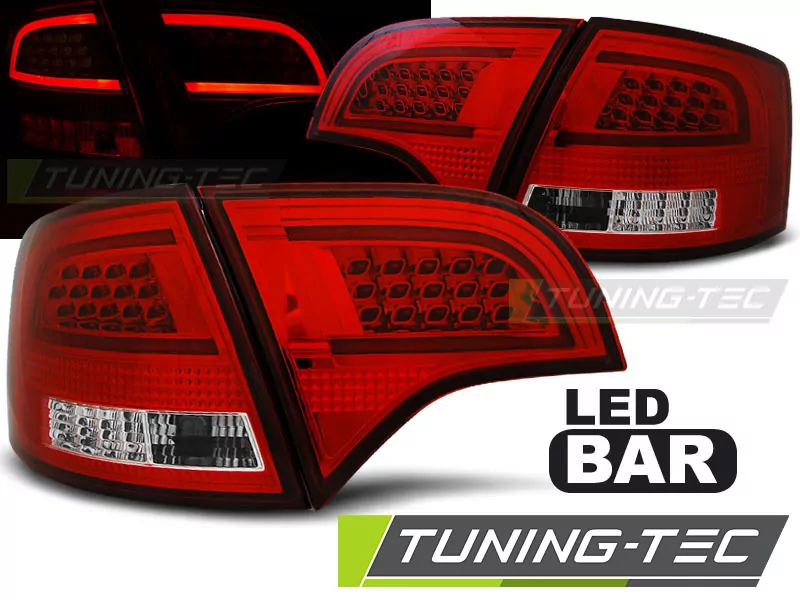 Led Bar Tail Lights Red Whie Fits Audi A4 B7 11.04-03.08 Avant