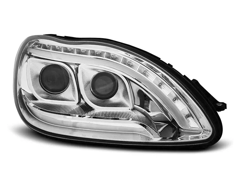 Headlights Tube Light Chrome Fits Mercedes W220 S-Klasse 09.98-05.05