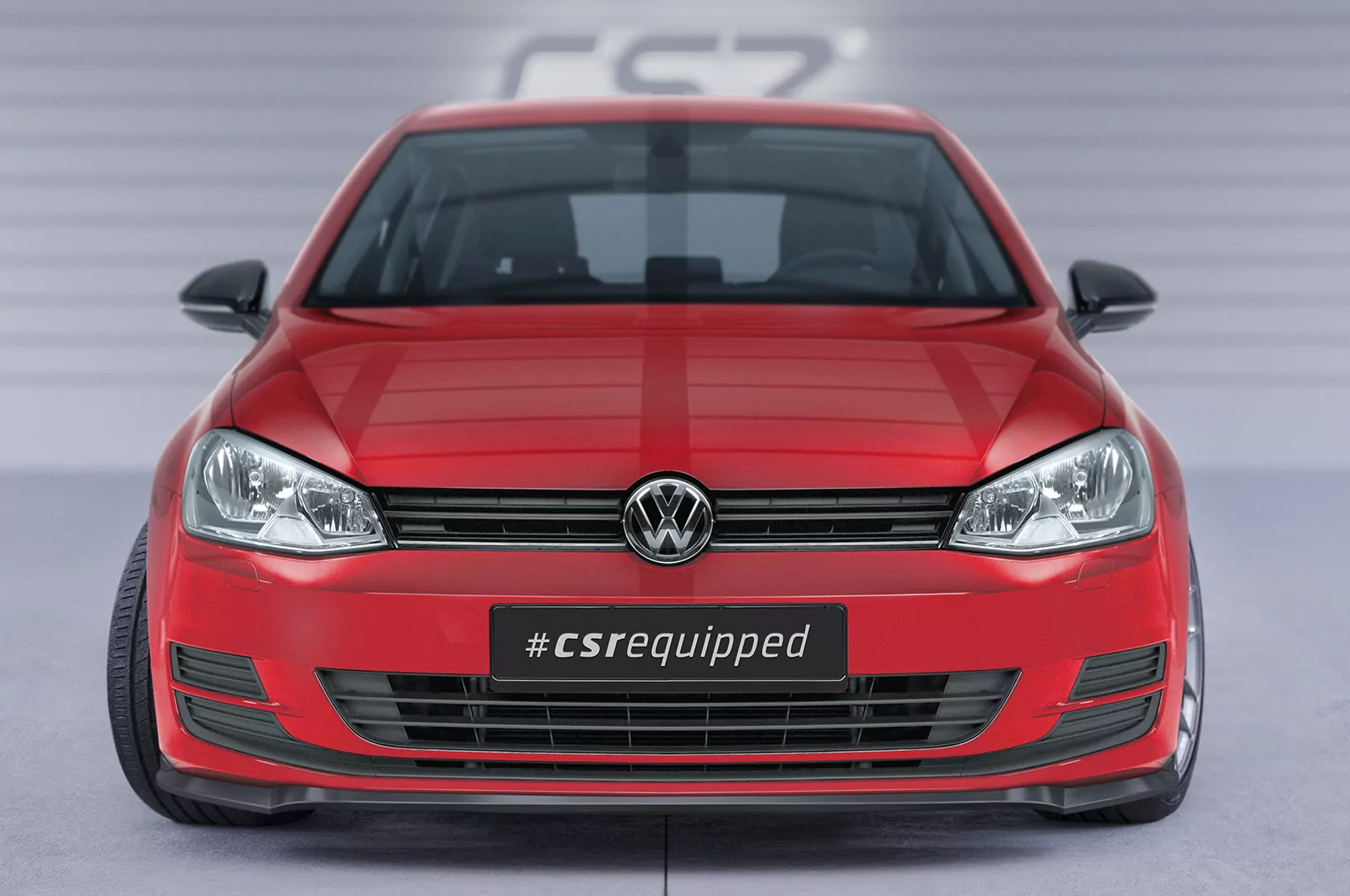 Cup-Spoilerlippe mit ABE für VW Golf 7 CSL500 Schwarz Strukturiert