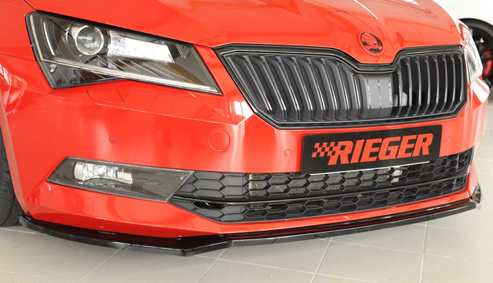 Rieger Spoilerschwert für Skoda Superb III (3T/3V) | Lim. 03.15-10.18 (bis Facelift) für orig. Frontschürze