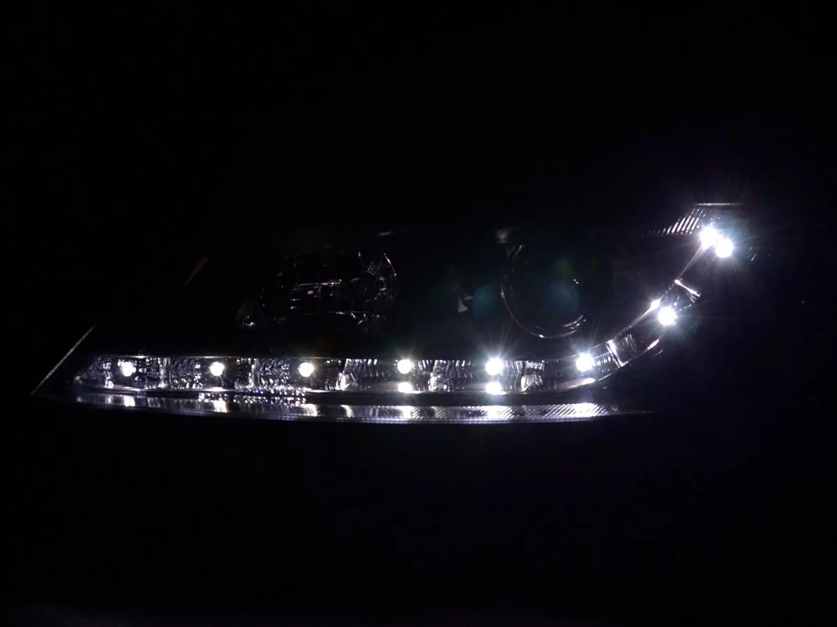 Scheinwerfer Set Daylight LED TFL-Optik Opel Vectra B Bj. 99-02 schwarz